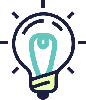 a lightbulb icon